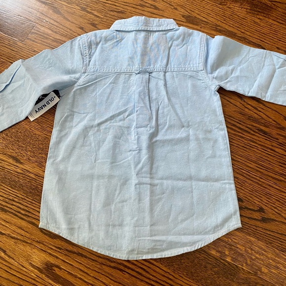 NWT! Old Navy Blue Denim Dress Shirt (5 YR) - Picture 6 of 6
